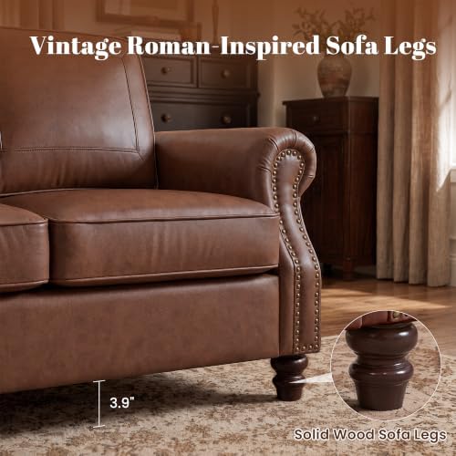 Kingfun Faux Leather 3 Seater Sofa - Image 4