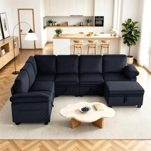 108''Modular Sectional Sleeper Sofa, L Shape Pull Out Sofa Bed - Image 2