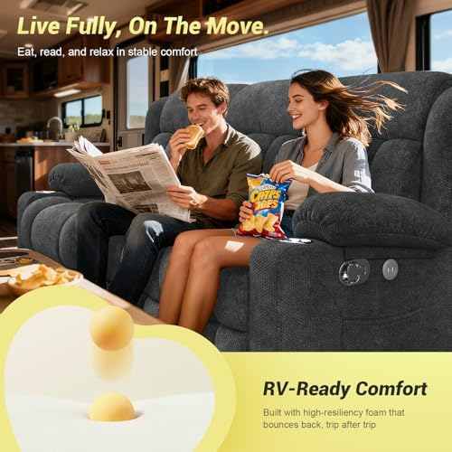 RV Loveseat Recliner Sofa, 3 Seater Reclining Sofa - Image 5