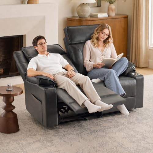 Manual Reclining Loveseat, 2-Seat Gravity Glide Recliner Couch - Image 7
