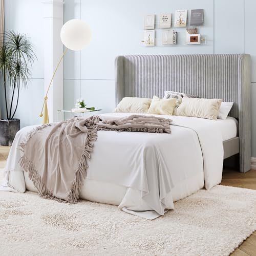 SHA CERLIN Queen Corduroy Platform Bed - Image 3