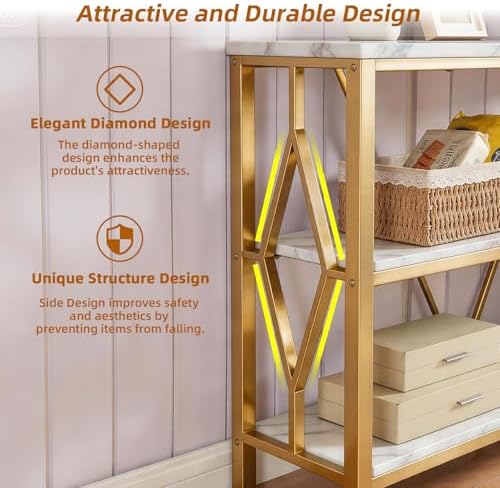 HOMISSUE Sofa Console Table, Rustic Console Table - Image 4