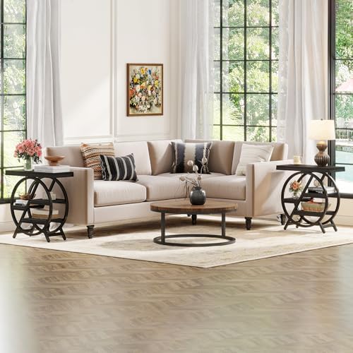 Tribesigns End Table Set of 2, 3-Tier Narrow Sofa Side Table - Image 5