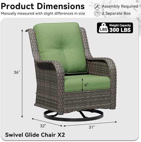 Swivel Rocker Patio Chairs Set of 2 - Image 2