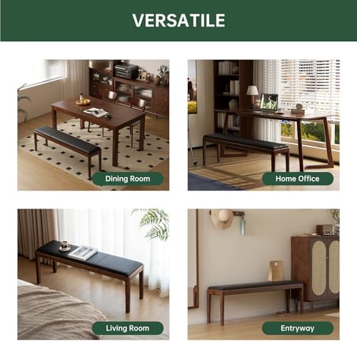 55.1'' Leather Upholstered Dining Bench - Image 6