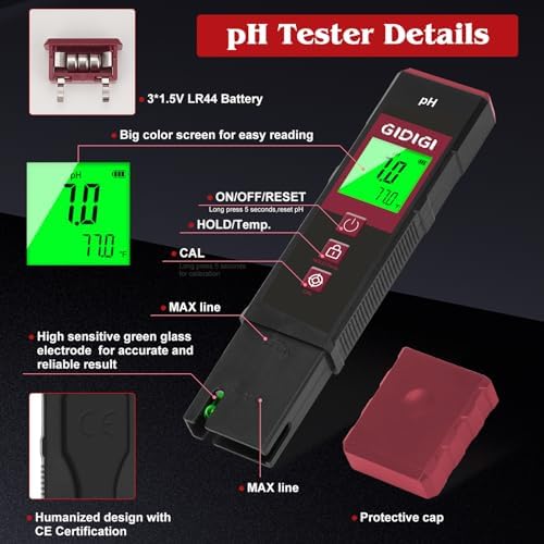 2 in 1 pH Meter, Digital pH Tester Pen - Image 4