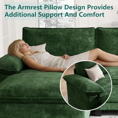 140" Modular Sectional Couch, U Shaped Cloud Sofa - Image 3