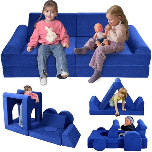 Toddler Couch, 12-Piece Modular Kids Play Couch by Unknown