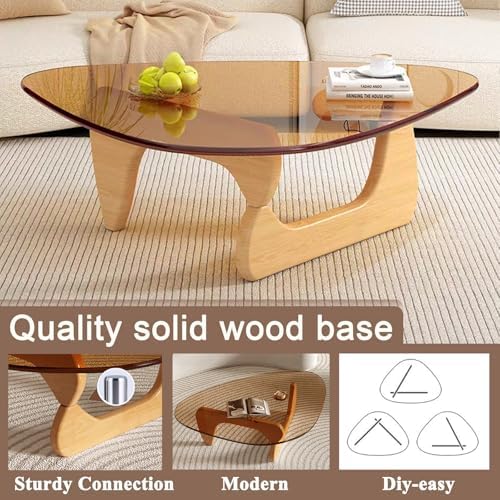 Modern Glass Coffee Table for Living Room, Mid Century Coffee Table, Small - Image 5