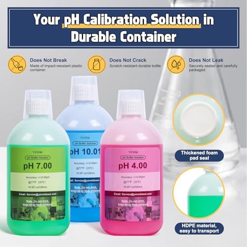 YINMIK pH Calibration Solution 4.00 7.00 10.01 pH Buffer Solution 16.9Fl oz - Image 3