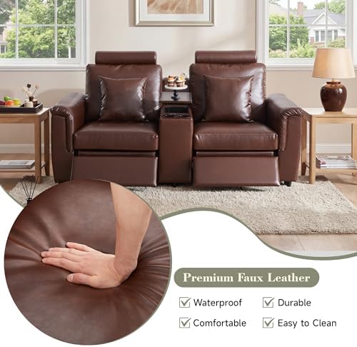 RARZOE Modular Sectional Couch Armrests Module, Faux Leather Armrests Modular - Image 5