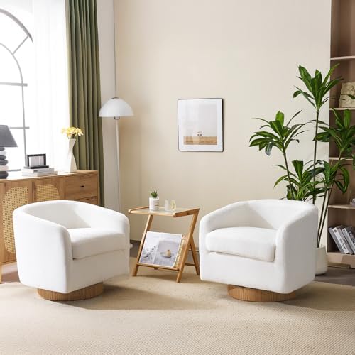 VINGLI 360°Swivel Accent Chairs Set of 2 by VINGLI
