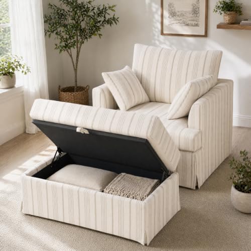 Coastal Oversized Accent Chair - Image 3