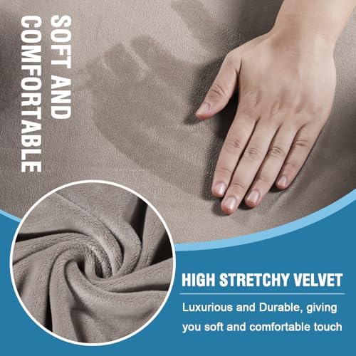 H.VERSAILTEX Sofa Cover 4 Piece T Cushion Sofa Slipcovers Thick Velvet Couch - Image 3