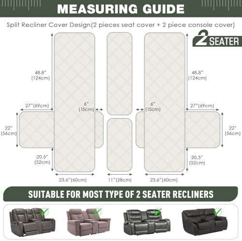 TAOCOCO Waterproof Loveseat Recliner Cover - Image 2