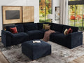 EASE MOOSE Oversized Blue Sectional V Shape Sectional Couch, Modern Fashion by EASEMOOSE