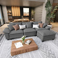 SUNSHINE VALLEY Oversized 123.6" L Shaped Sectional Couch by SUNSHINEVALLEY