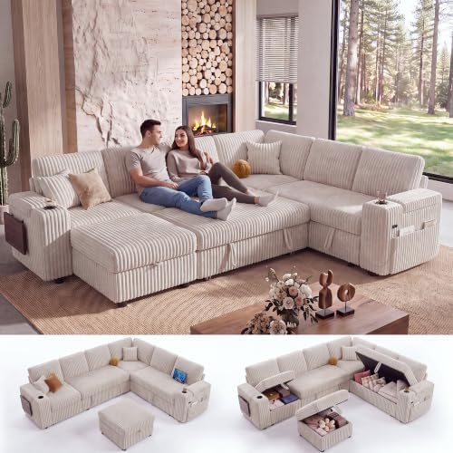 WEUP 111" Modular Sectional Sleeper Sofa by Unknown