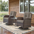 Belord Patio Wicker Chairs Swivel Rocker by Belord