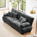 Modular Sectional Sofa for Living Room, 94.4" Comfy Cloud Couch, 2 Seater Grey by Wunlerlant