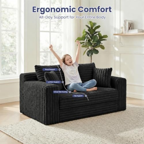 3-in-1 Convertible Sofa Bed: Boneless Loveseat Sleeper & Folding Couch Bed - Image 6