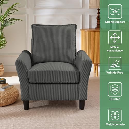 4-Piece Corduroy Sofa Set-L-Shaped Sectional - Image 7