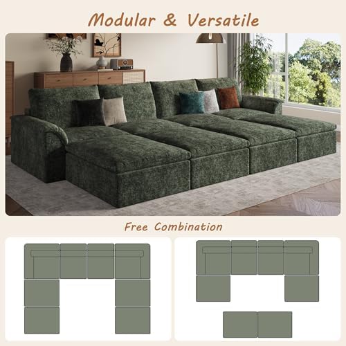 EASE MOOSE 147" Cloud Sofa Bed, Boneless Couches - Image 6