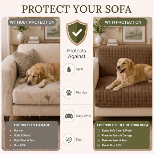 Smiry Velvet Couch Cover for Dogs, Non Slip Soft Sofa Protector for Pets - Image 5