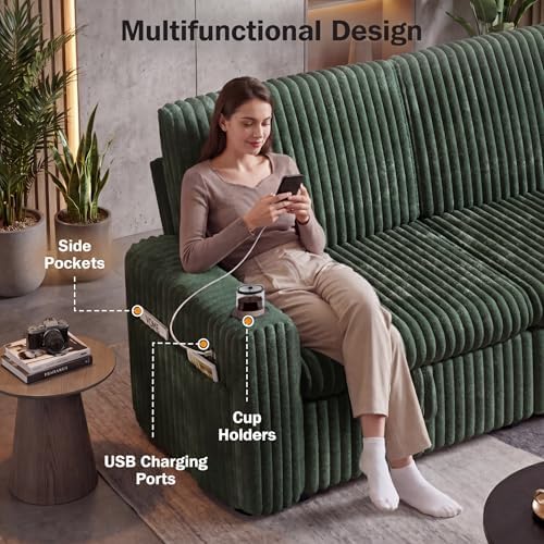 Vipbear 91" Sectional Sleeper Sofa - Image 5