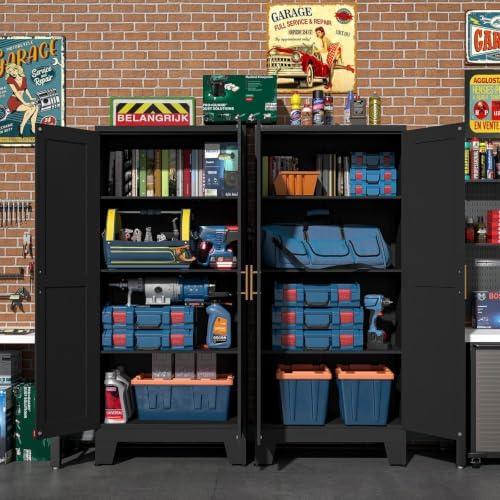 Black Metal Storage Cabinet - Image 6