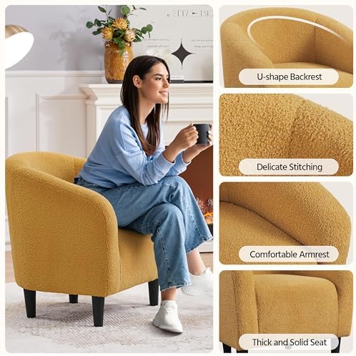 Yaheetech Compact Sherpa Accent Chairs Set of 2 - Image 4