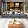 SUNSHINE VALLEY 157.5" 4-Seat Straight Modular Cloud Couch Sectional Sofa by SUNSHINEVALLEY
