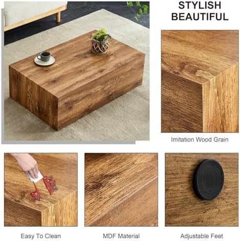 Modern Faux Marble Coffee Table - Image 5