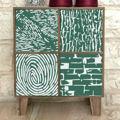 8 Pcs Abstract Texture Brick Stencils - Image 5