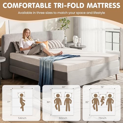 Convertible Sofa Bed Queen, 5-in-1 Tri-Fold Boneless Couch - Image 5