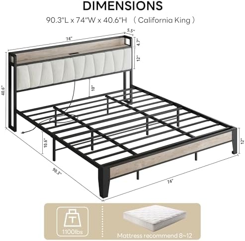 LIKIMIO California King Bed Frame - Image 2