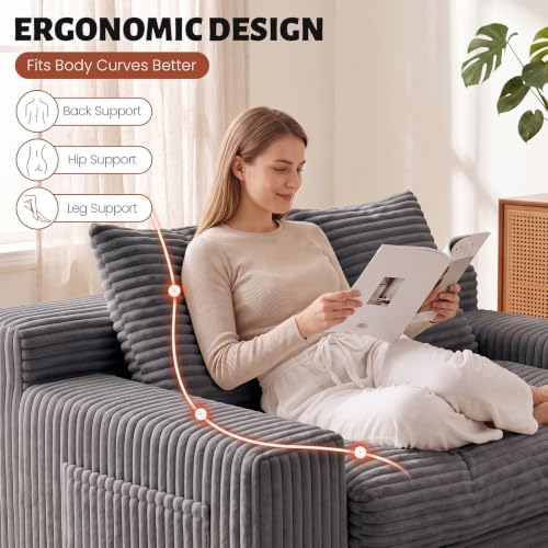 Small Boneless Couch, Boneless Loveseat Convertible Sofa Bed Sleeper Sofa Couch - Image 5