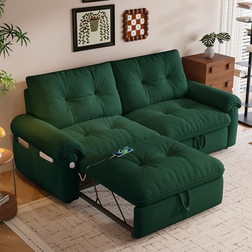 77" Queen Size Sofa Bed, Loveseat Sleeper Sofa - Image 2