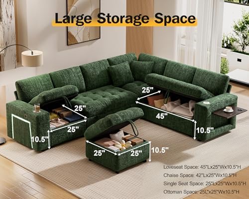 Vipbear 111" Modular Sectional Sleeper Sofa - Image 5