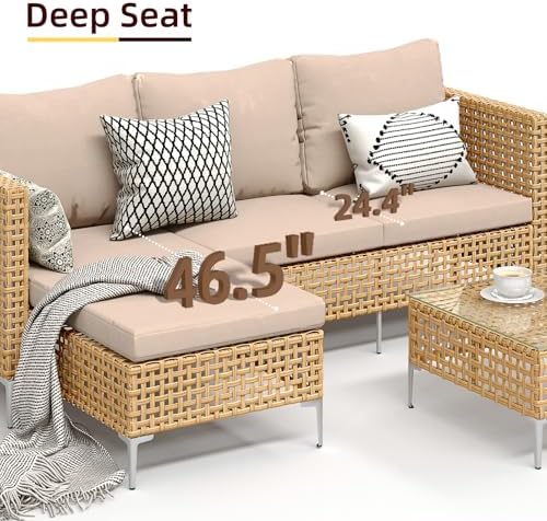 Small L-Shaped Patio Furniture Set - Image 2