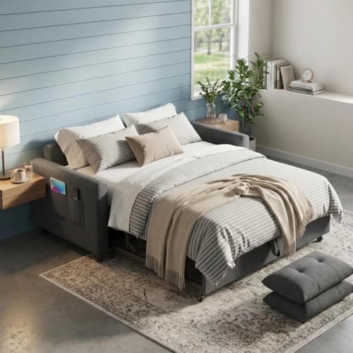 Gizoon Loveseat Sleeper Sofa 71.7" Extended 3-in-1 Pull Out Couch Bed - Image 2