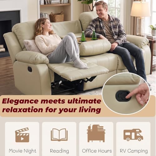 Leather Recliner Sofa，Reclining Sofa - Image 4