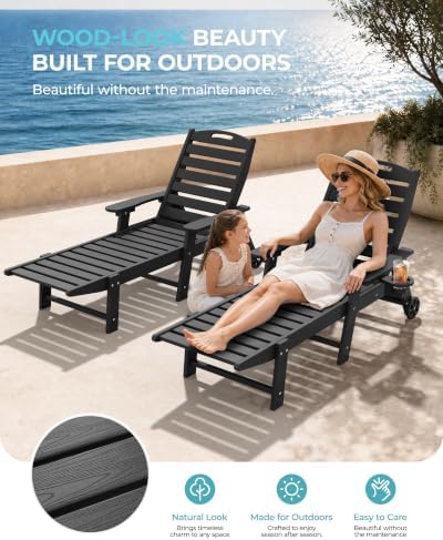 Ciokea Lounge Chair Outdoor Set of 6, Oversized Chaise Lounge Chair - Image 3