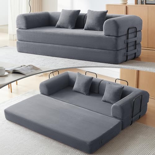 79" Convertible Sofa Bed, Boneless Couch by QQR
