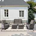 Belord 7 Piece Wicker Patio Furniture Set, Outdoor Swivel Rocker Chairs Set of 2 by Belord