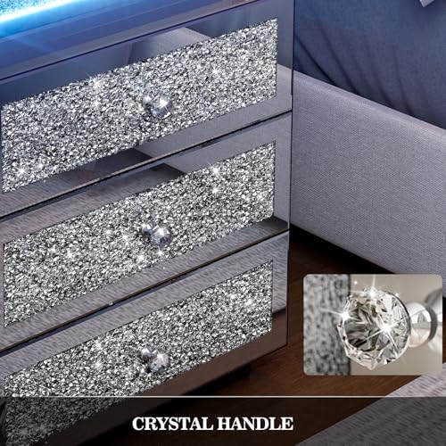 IKIFLY Mirrored Nightstand - Image 6