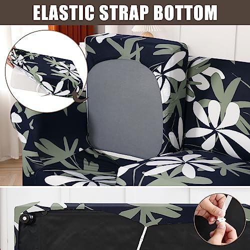 SearchI Stretch Sofa Cover Printed Couch Covers, Floral Pattern 2 Piece - Image 5