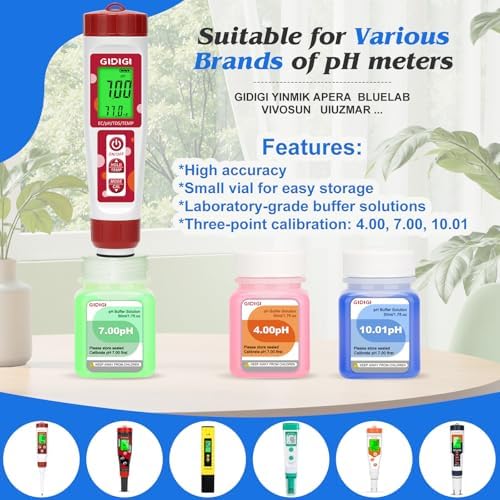 pH Meter Calibration Solution Kit, pH Buffer 4, KCL Solution - Image 3