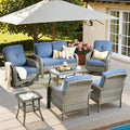ovios 7-Piece Patio Furniture Set, Outdoor Wicker Sofa by OVIOS