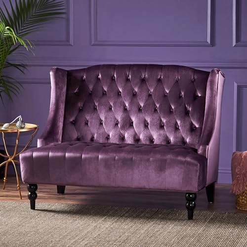 Modern Tufted Velvet Loveseat, 2 Seat Couch Sofas by Merax